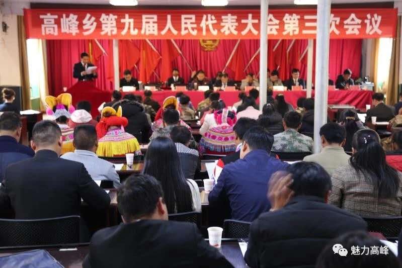 高峰乡第九届人民代表大会第三次会议隆重开幕-禄丰市人民政府网站